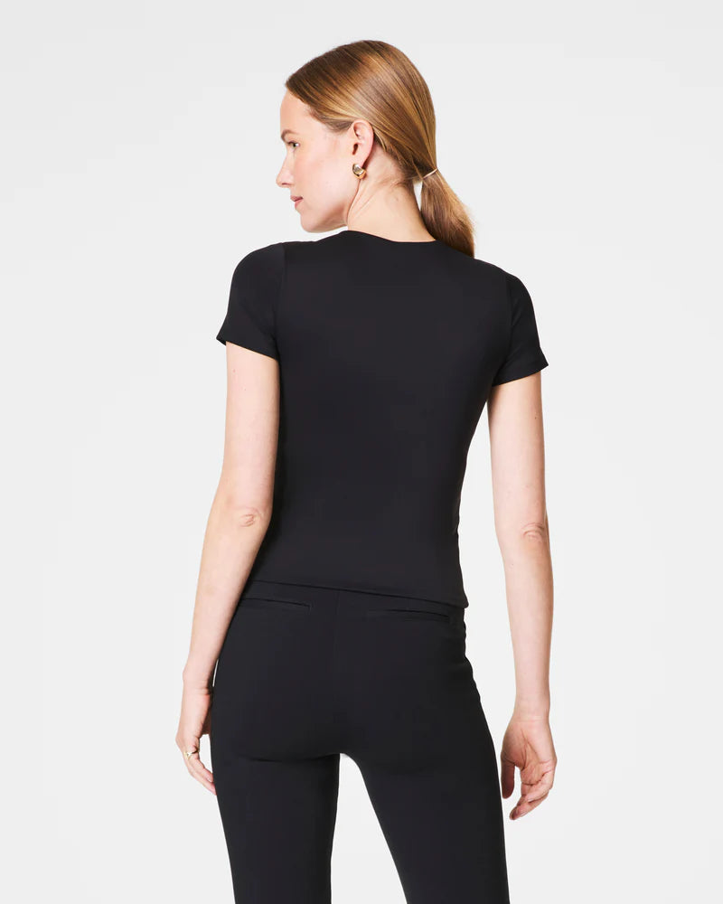 SPANXSMOOTH Jersey Crewneck Tee - Black