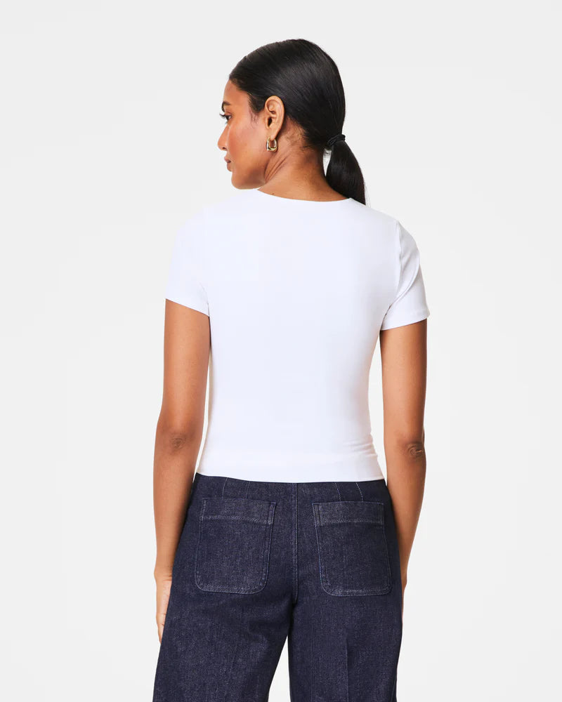 SPANXSMOOTH Jersey Crewneck Tee - White