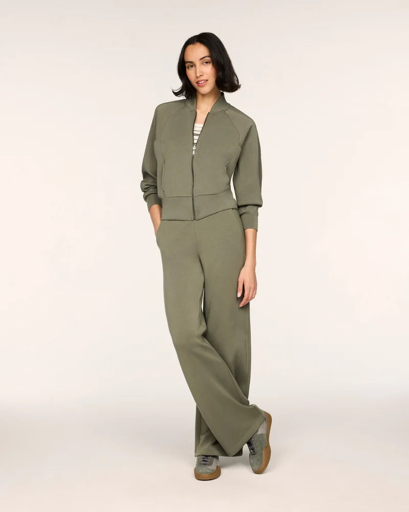 SPANX AirEssentials Pintuck Wide Leg Pant - Herb