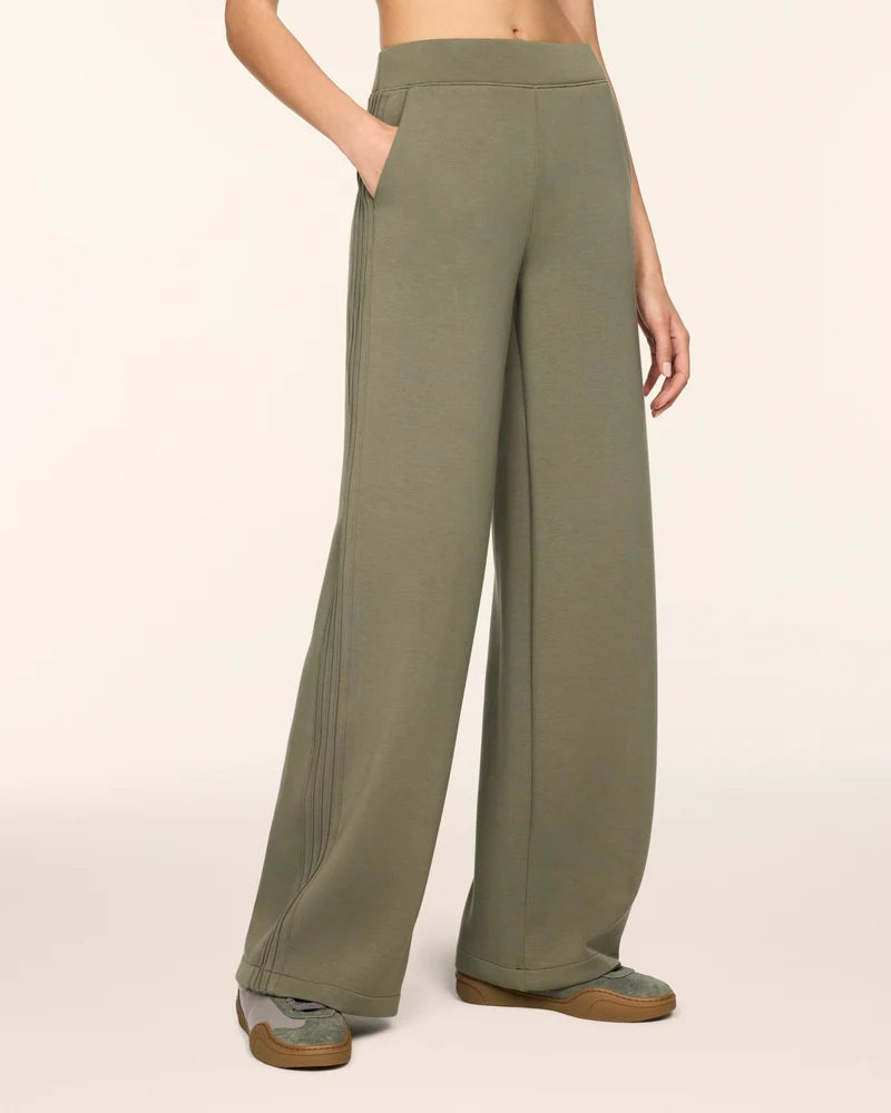 SPANX AirEssentials Pintuck Wide Leg Pant - Herb