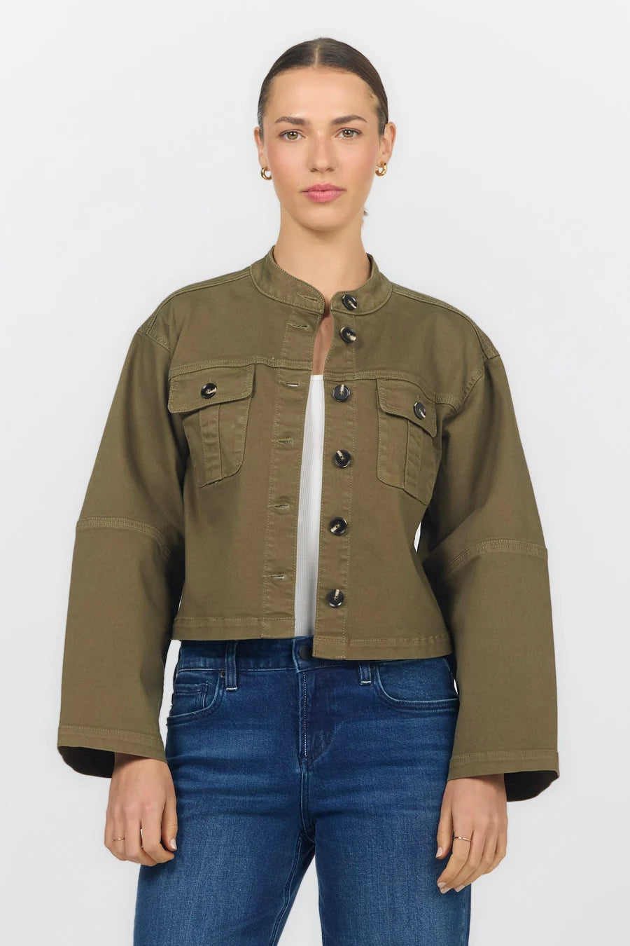 Rowen Jacket in Olive Branch
