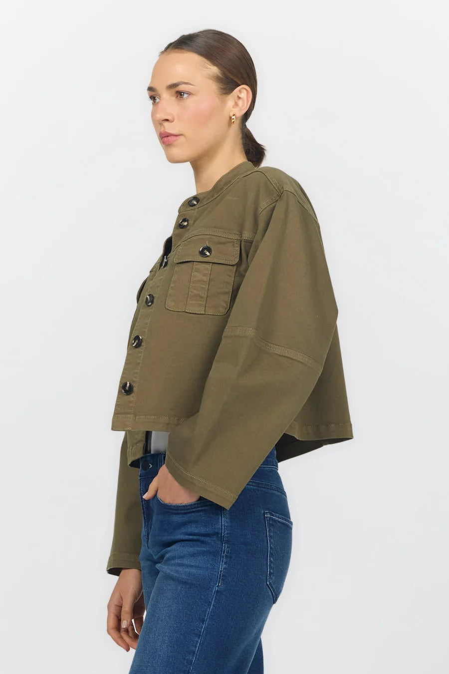 Rowen Jacket in Olive Branch