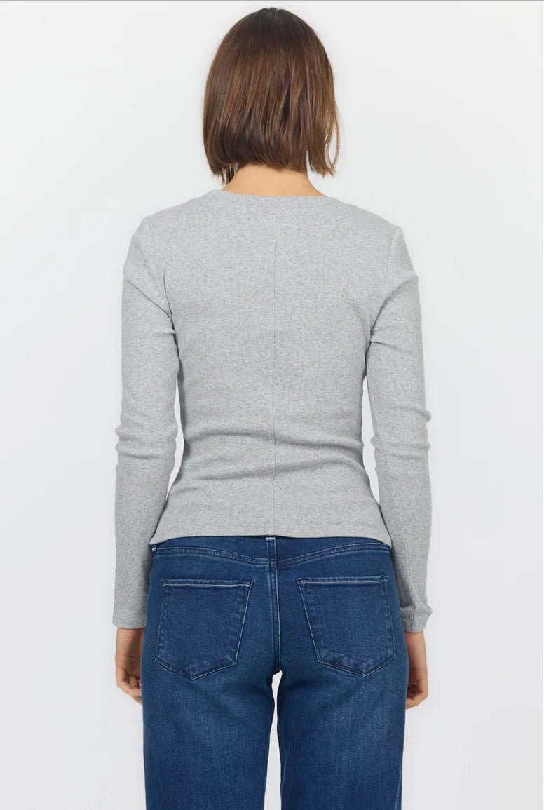 Dear John Selene Top in Heather Gray