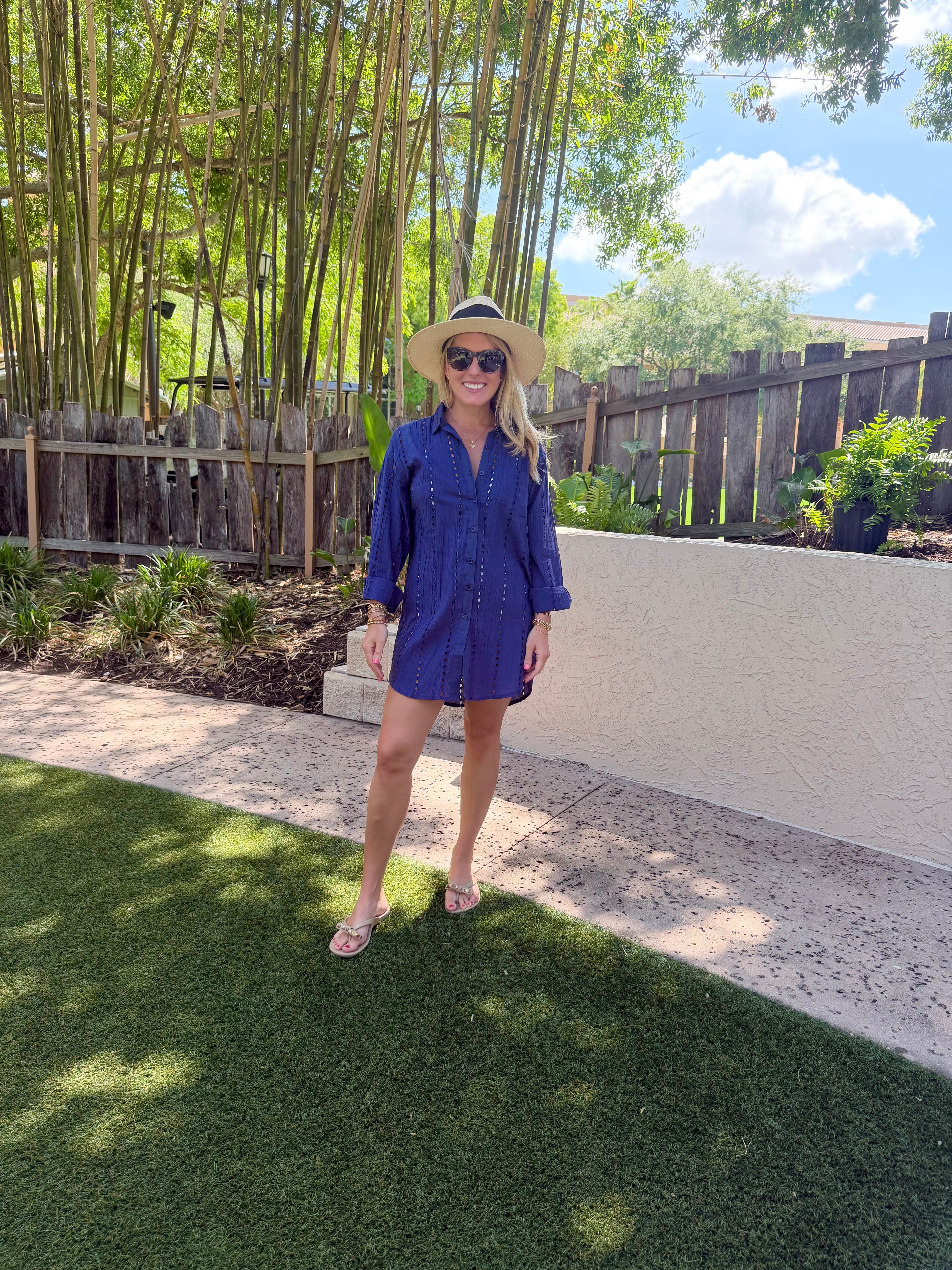 Positano Shirt Dress - Navy