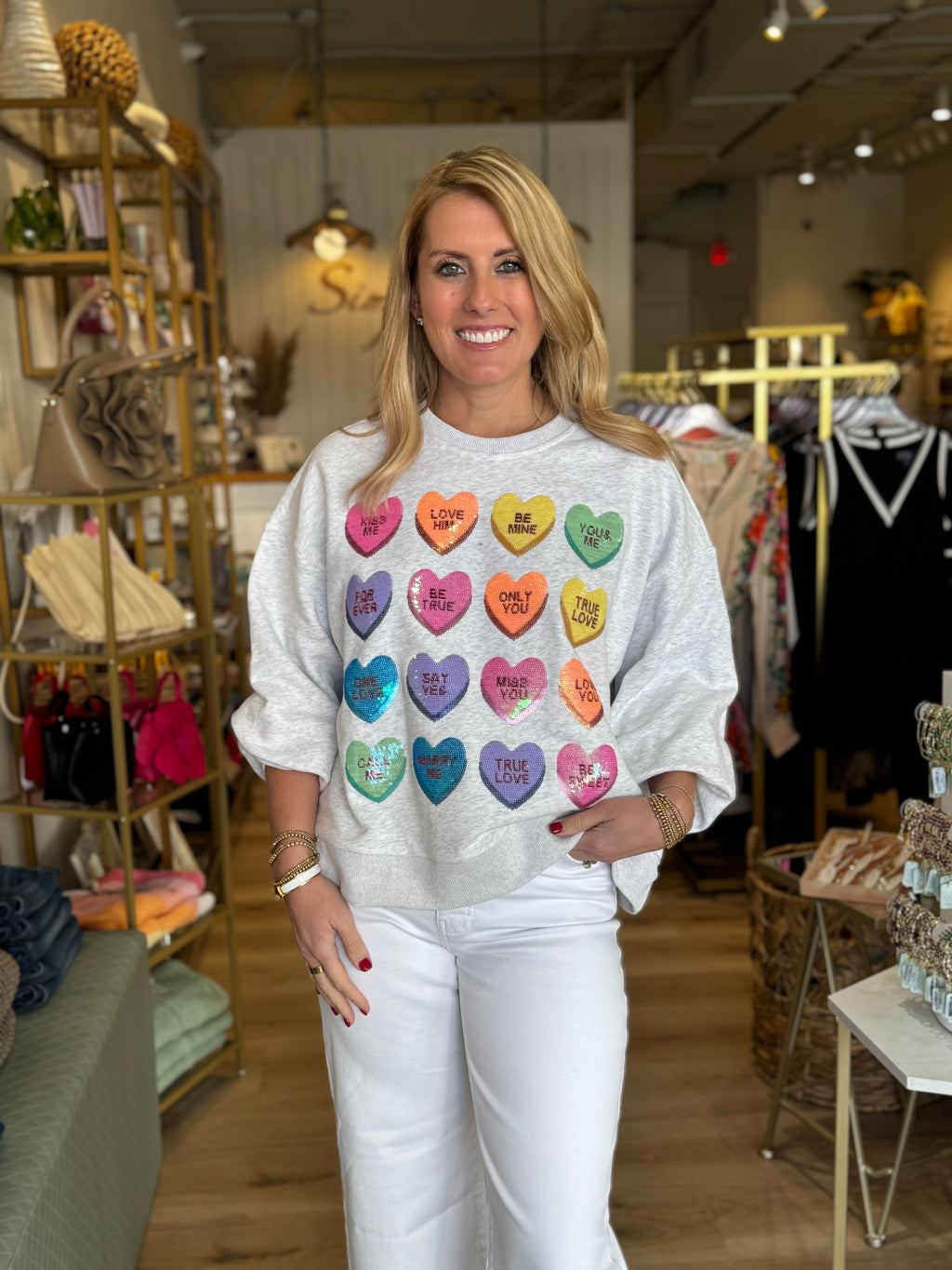 Light Grey Sweetheart Sweatshirt