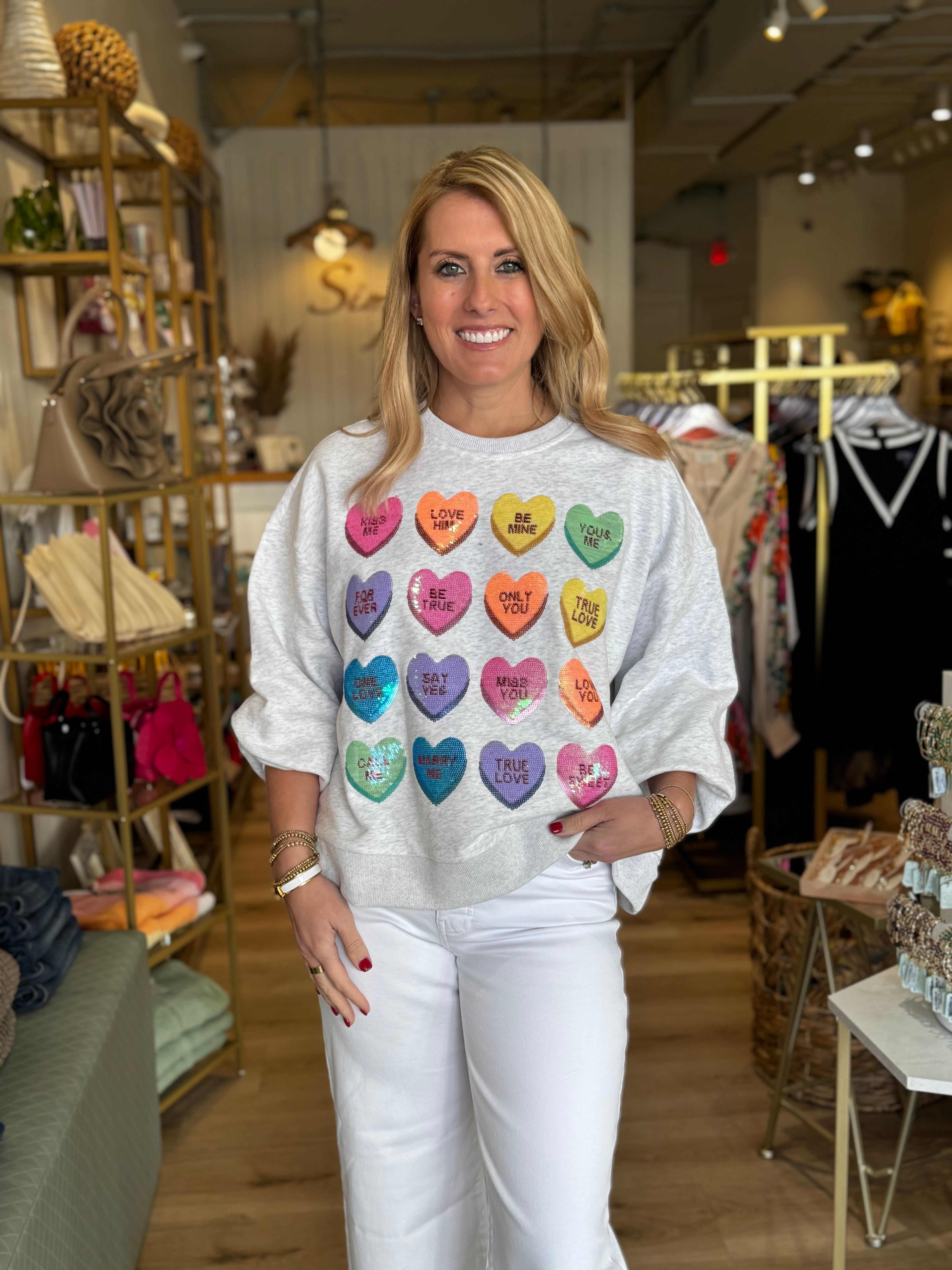 Light Grey Sweetheart Sweatshirt