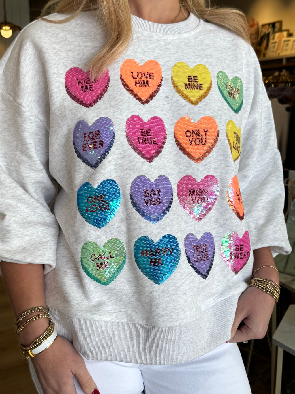 Light Grey Sweetheart Sweatshirt