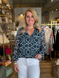 Charlie Top Lattice Cove Navy