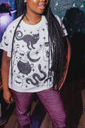 White & Purple Halloween Tee