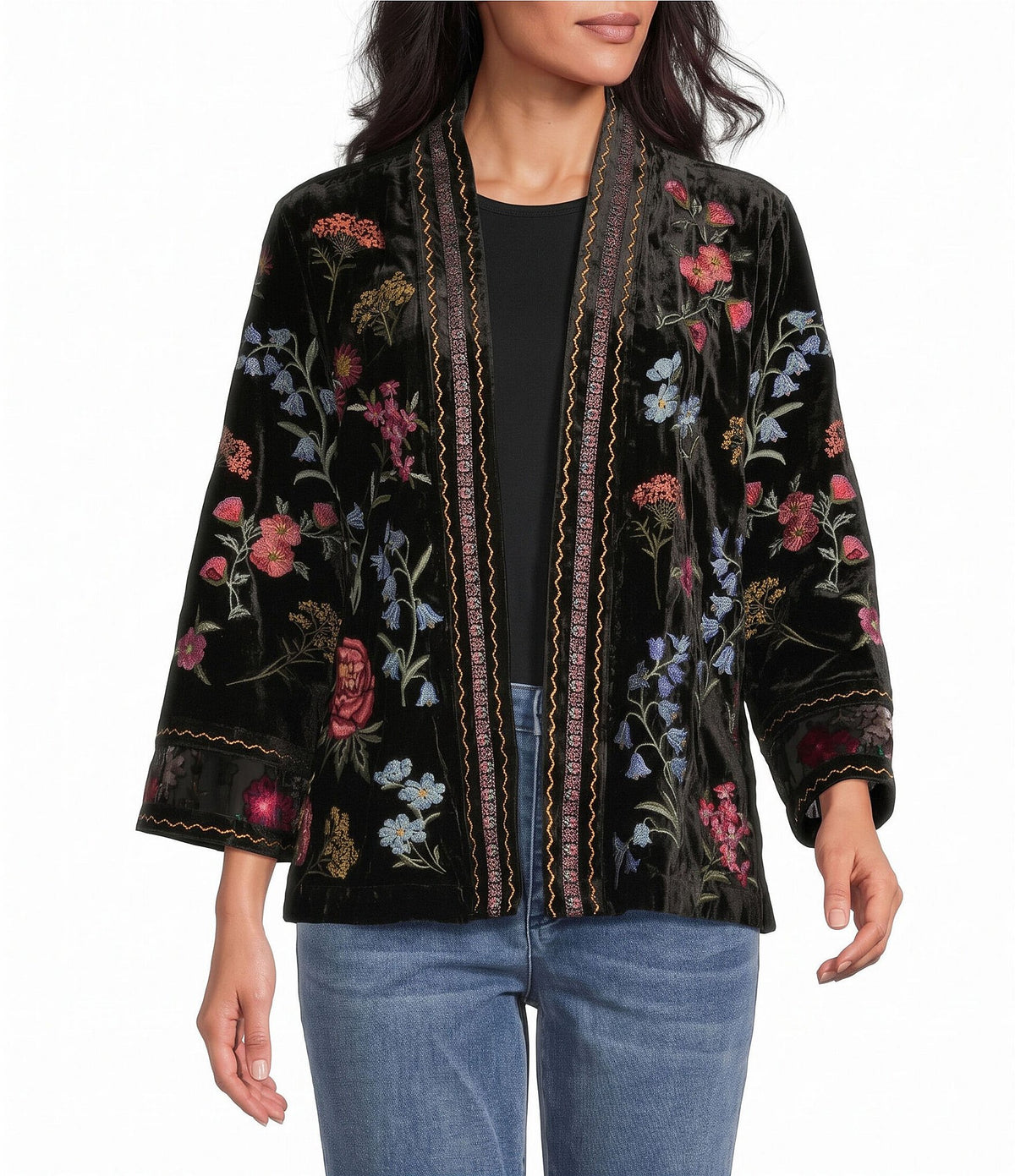 John Mark Embroidered Velvet Jacket
