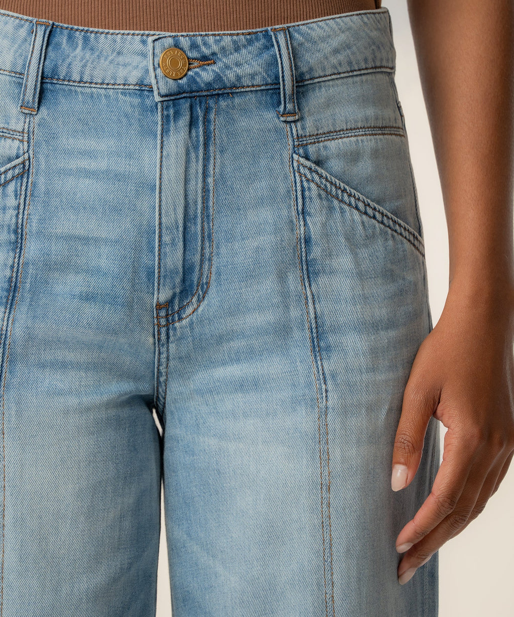 Jodi High Rise Princess Seam in Core Wash