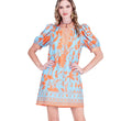 Ruffles Neck Dress Birds of Paradise