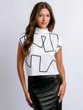 KERISMA Tetra Ortho Top in White/Black