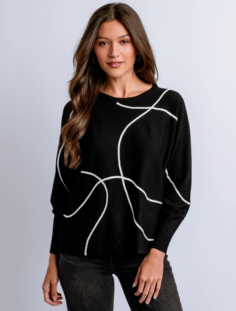 KERISMA Freeform Top in Black/White