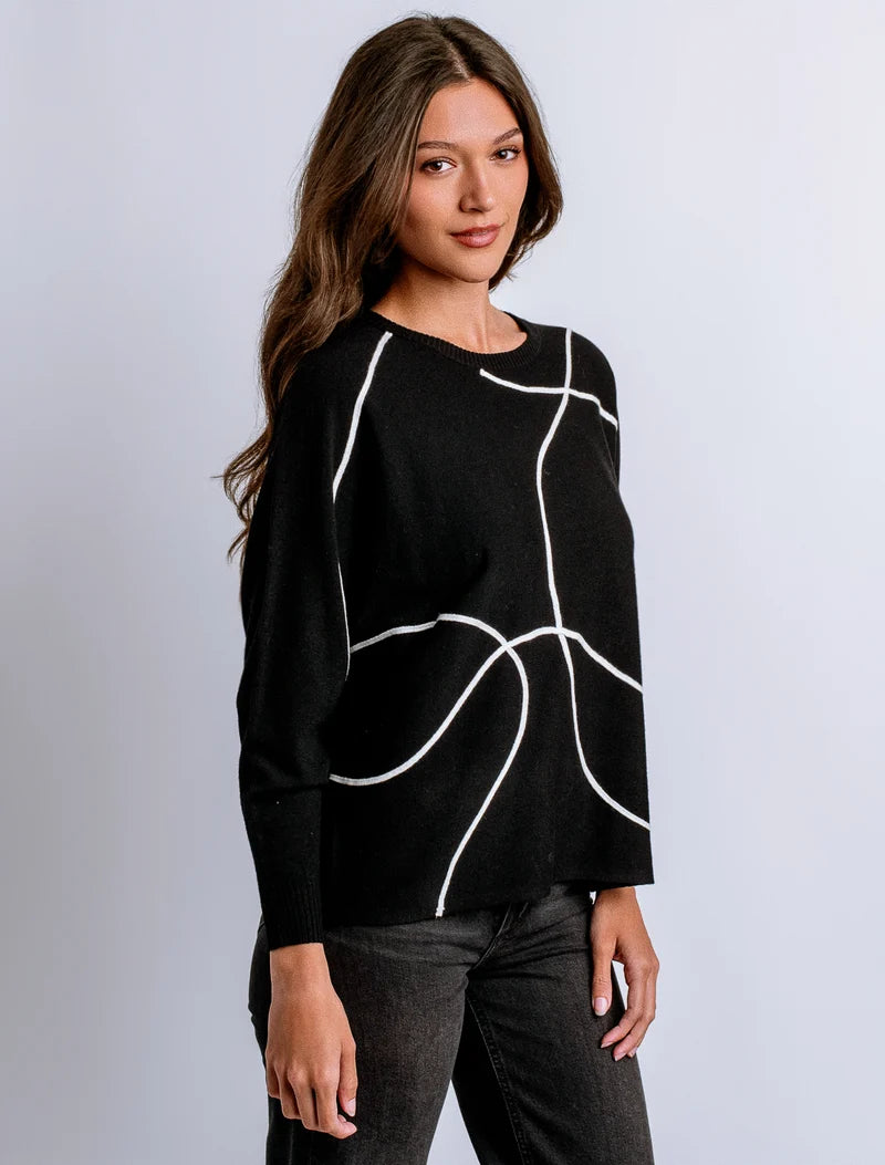 KERISMA Freeform Top in Black/White