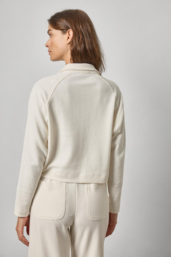 Easy Raglan Button Down - Ecru