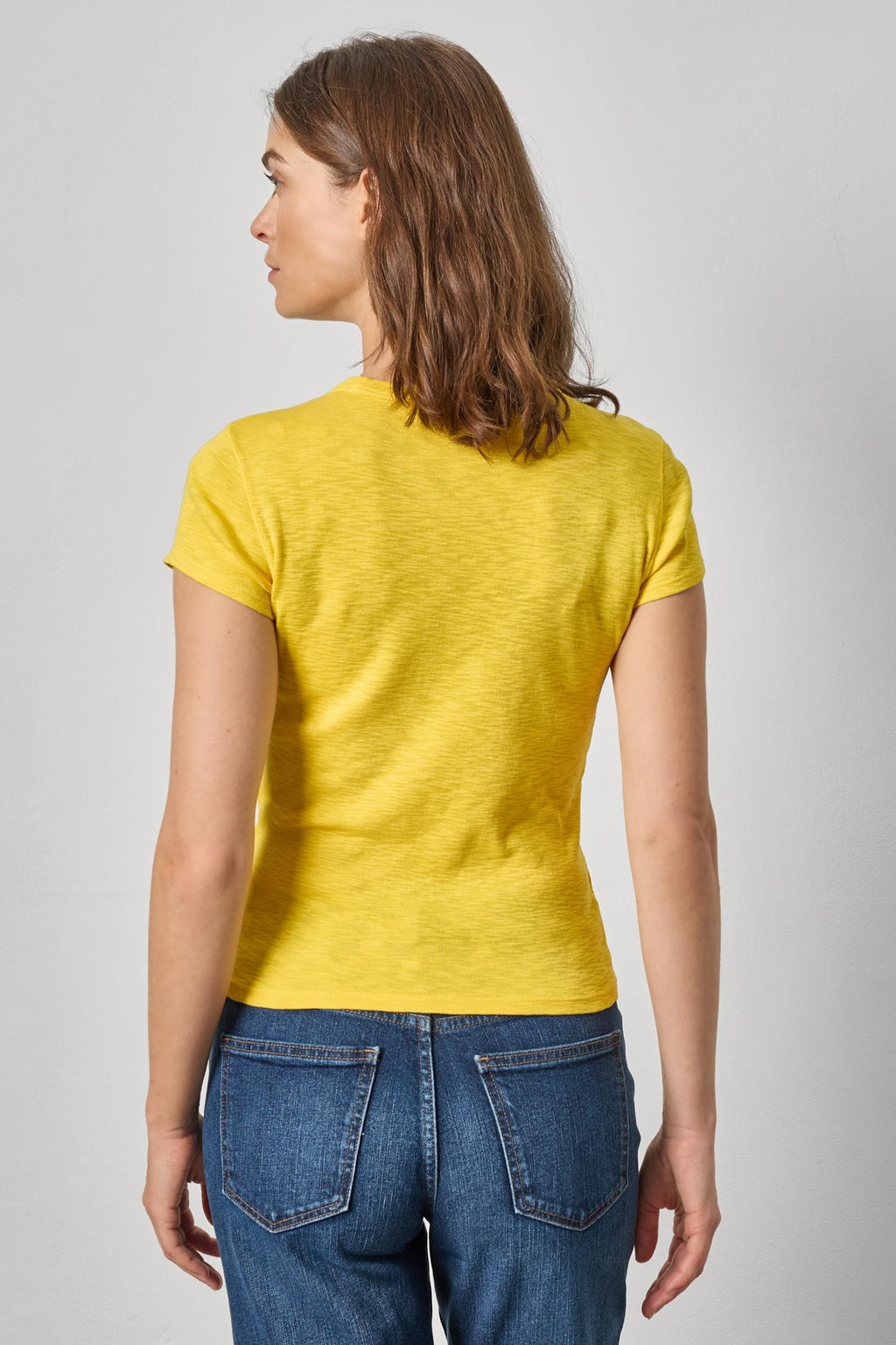 Ribbed Slub Crewneck Tee : Sunflower