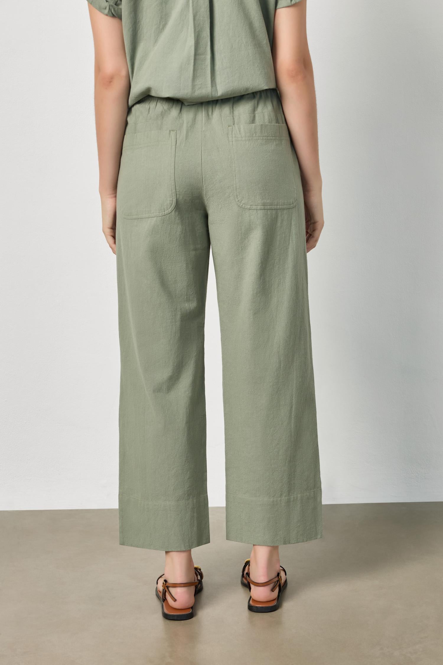 Wide Leg Summer Pant : Sage