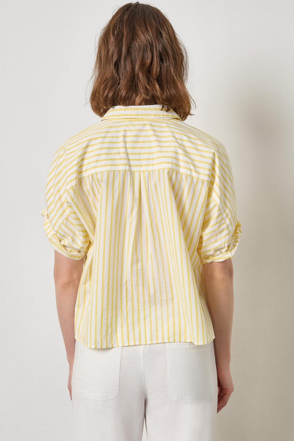 Striped Oversized Button Down Dolman : Sunflower Stripe