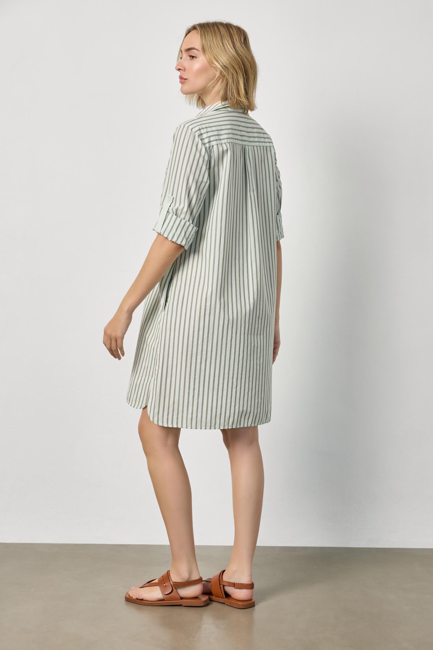 Striped Shirt Dress : Pool Stripe