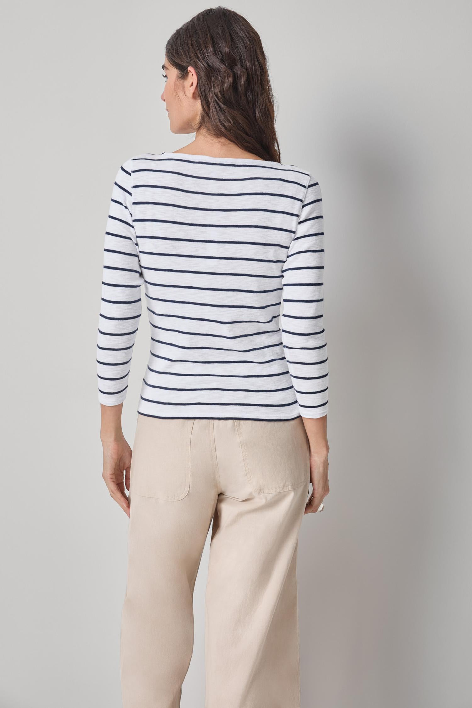 Striped Boatneck in Navy Stripe