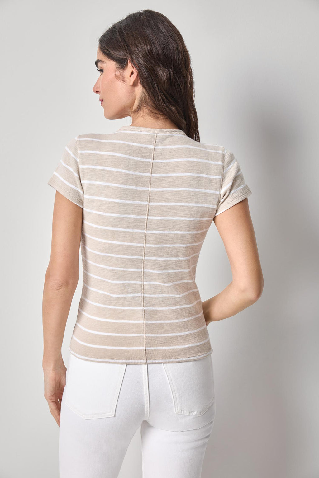 Striped Short Sleeve in Bamboo Stripe