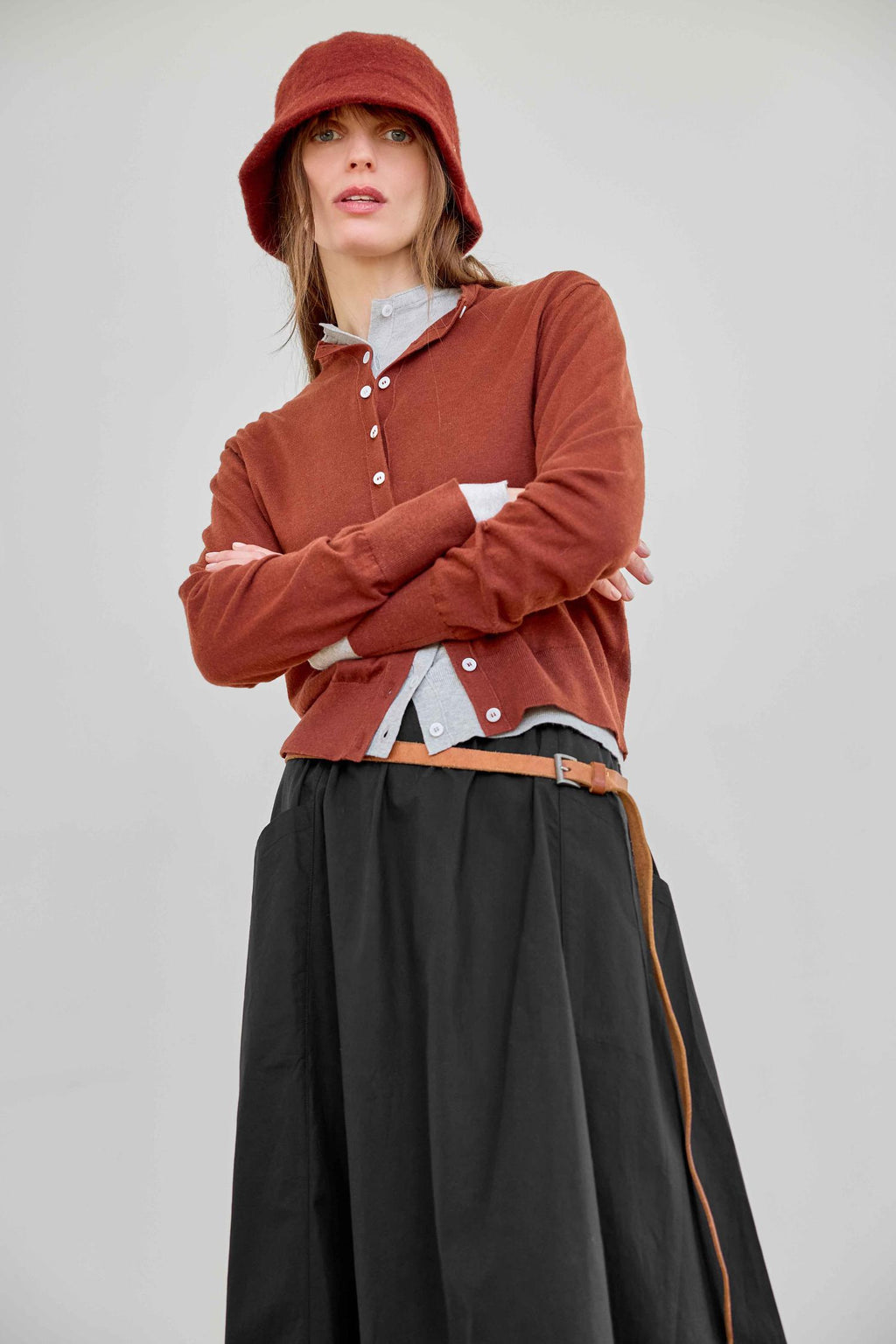 Funnel Neck Cardigan : Maplewood