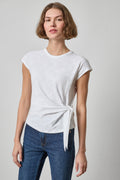 Tie Front Tee : White