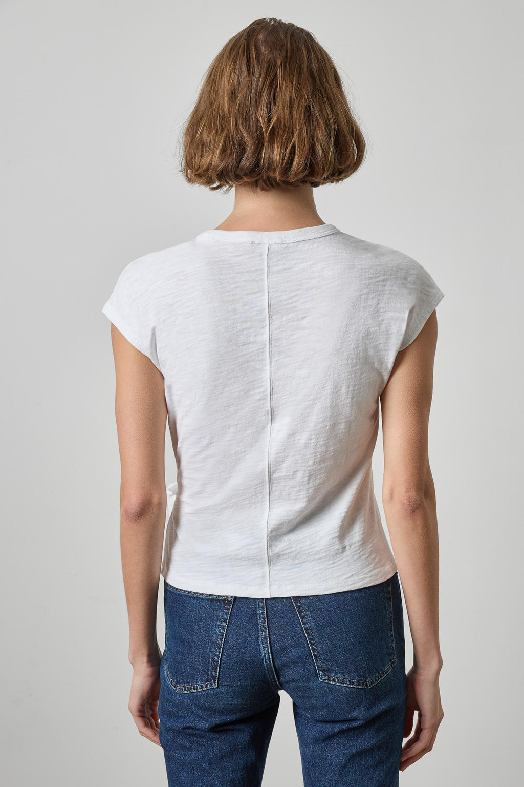 Tie Front Tee : White