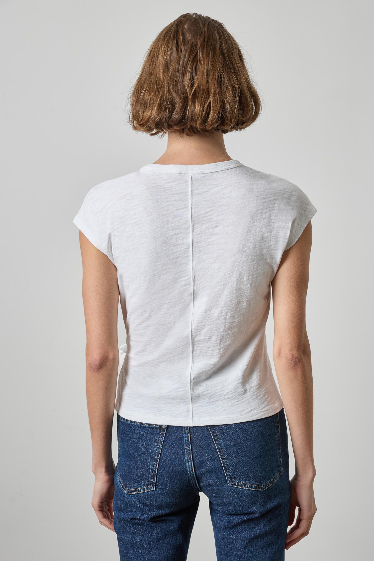 Tie Front Tee : White