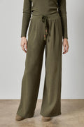 Full Length Pleated Pant : Olive