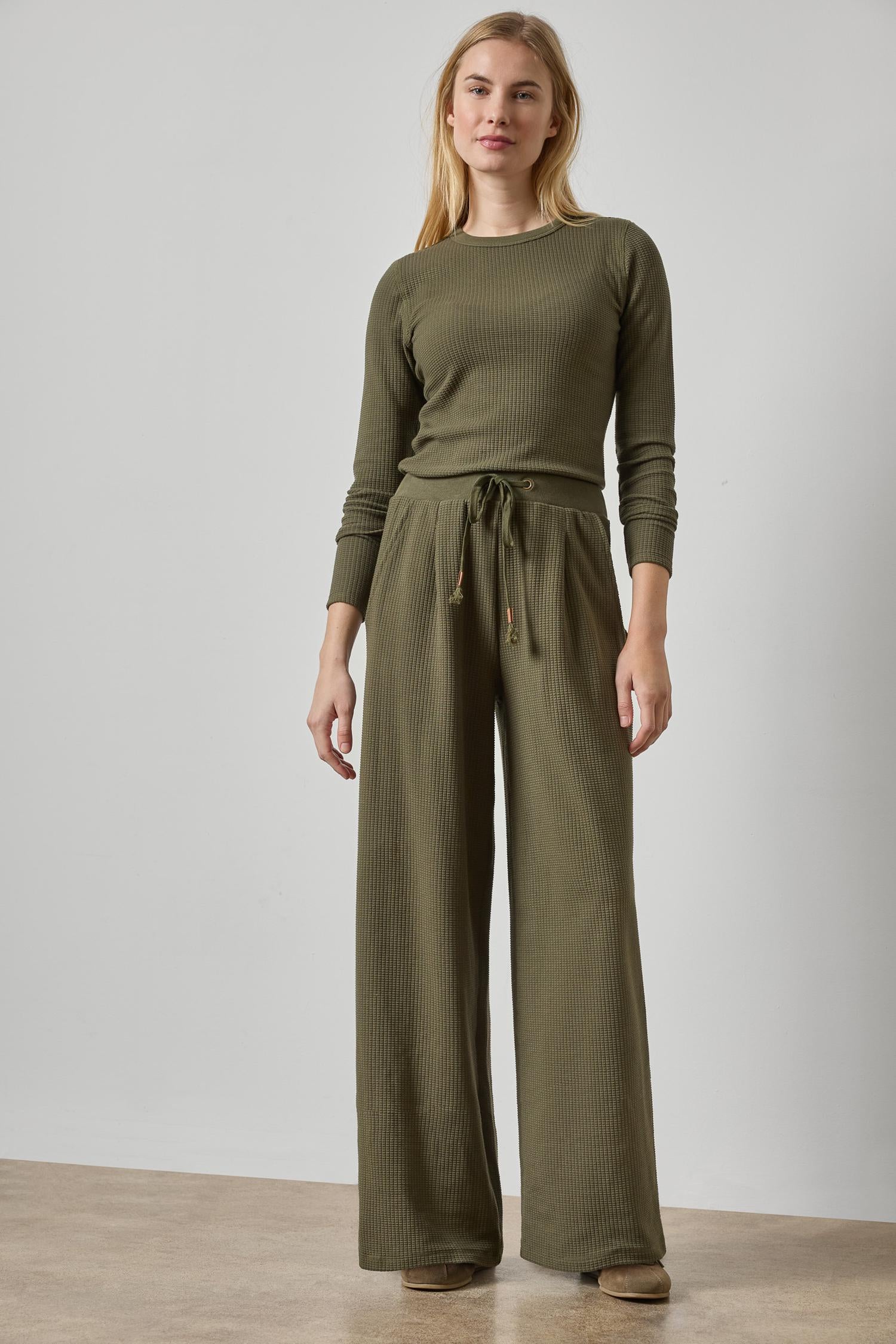 Full Length Pleated Pant : Olive