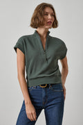Zip Mock Neck : Mineral
