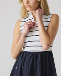Lyon Dress - Navy Stripe