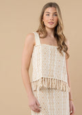 Capri Knit Tank Blanc Petals