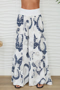 Paisley Palazzo Pant White/Navy