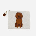 Golden Doodle Beaded Coin Pouch