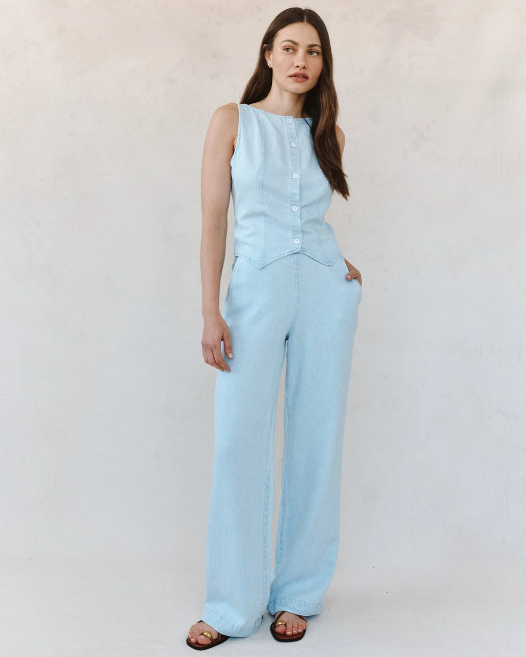 Boatneck Seamed Vest