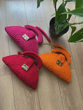 Round Clutch Bag - Orange