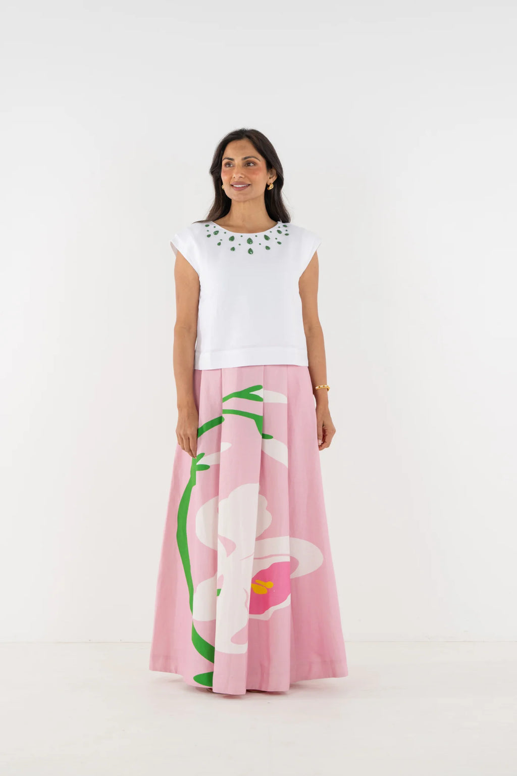 Milly Skirt Blush Flora