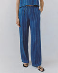 Drawstring Pant Indigo Stripe