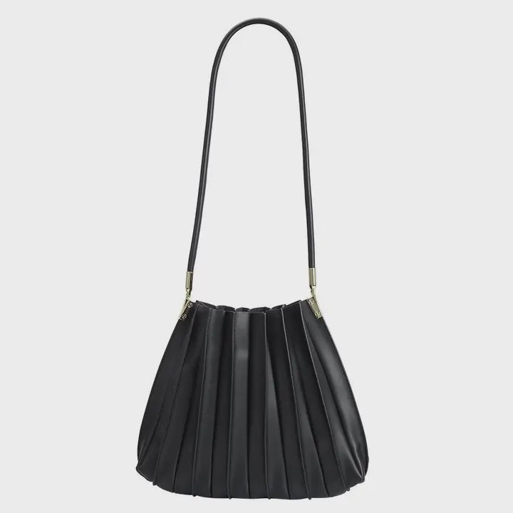 Carrie Pleated Vegan Shoulder Bag