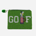 Golf Beaded Coin Pouch