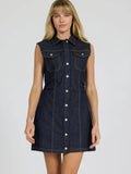 Saira Dress in Dark Denim