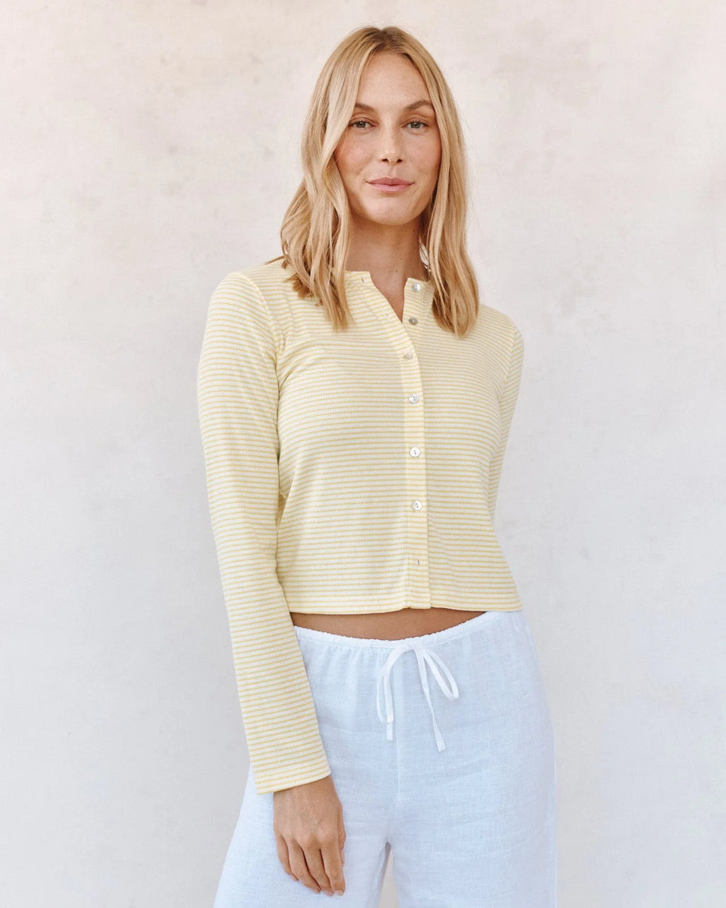 Fitted Cardigan Lemon Meringue