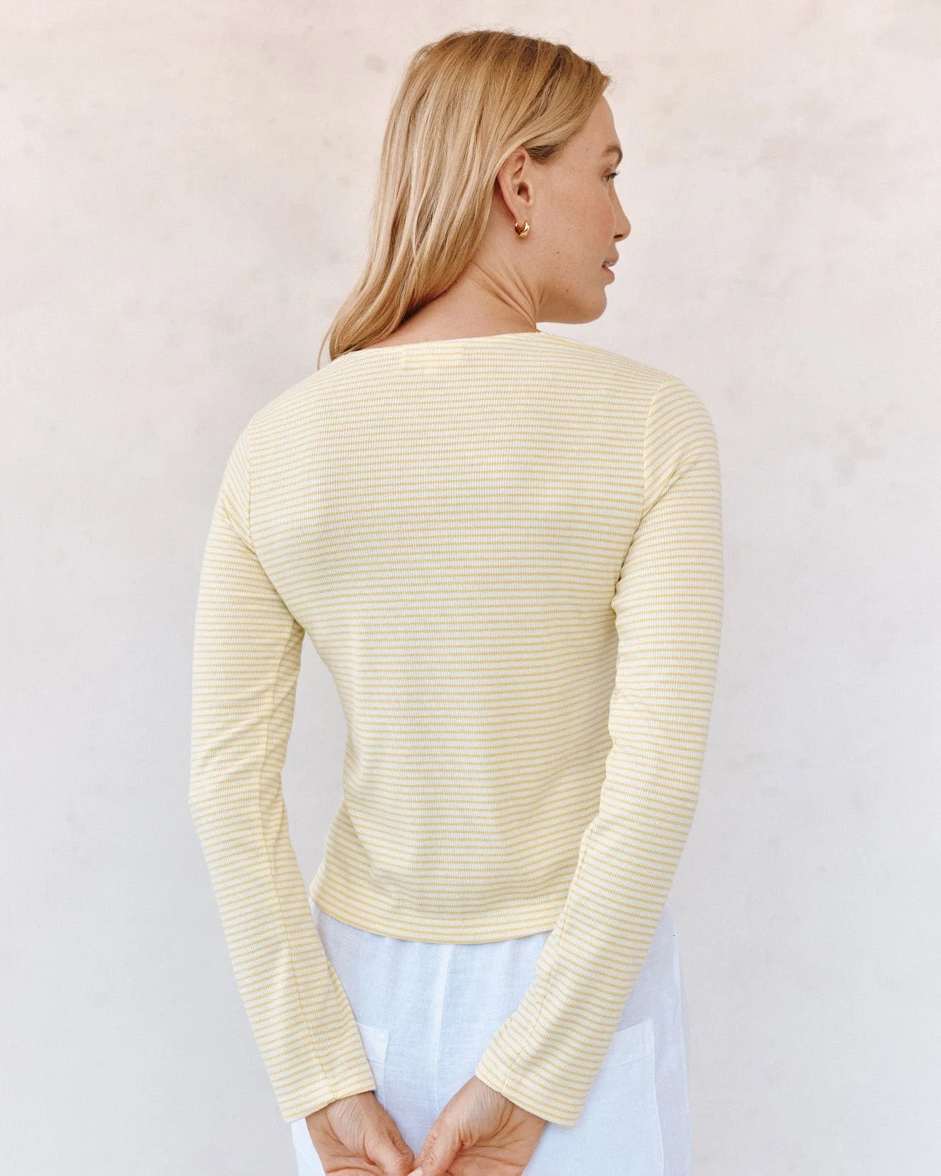 Fitted Cardigan Lemon Meringue