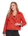 Joy Joy Short Trench Jacket in Flame