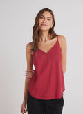 Frayed Cami Ruby Red