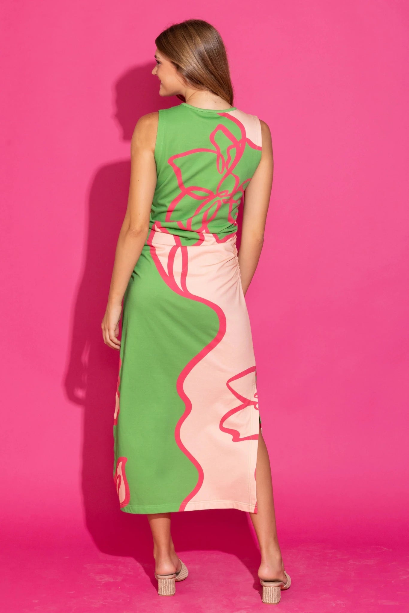 Georgia Dress in Turf Outline