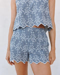 Scallop Border Catalina Short Gingham
